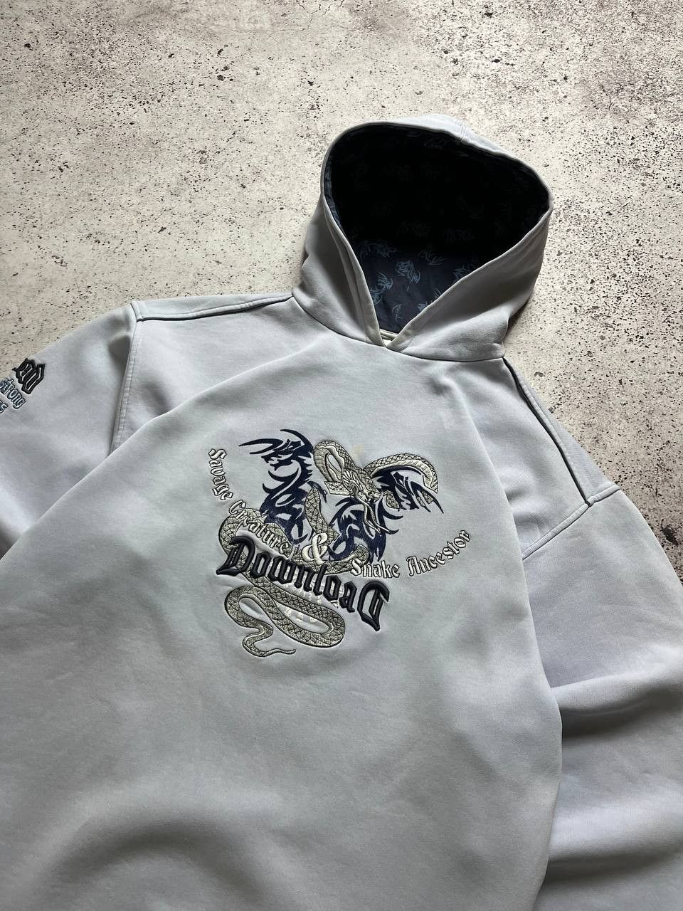 Vintage Vintage Download Hoodie Here There JNCO Style Size US M / EU 48-50 / 2 - 2 Thumbnail