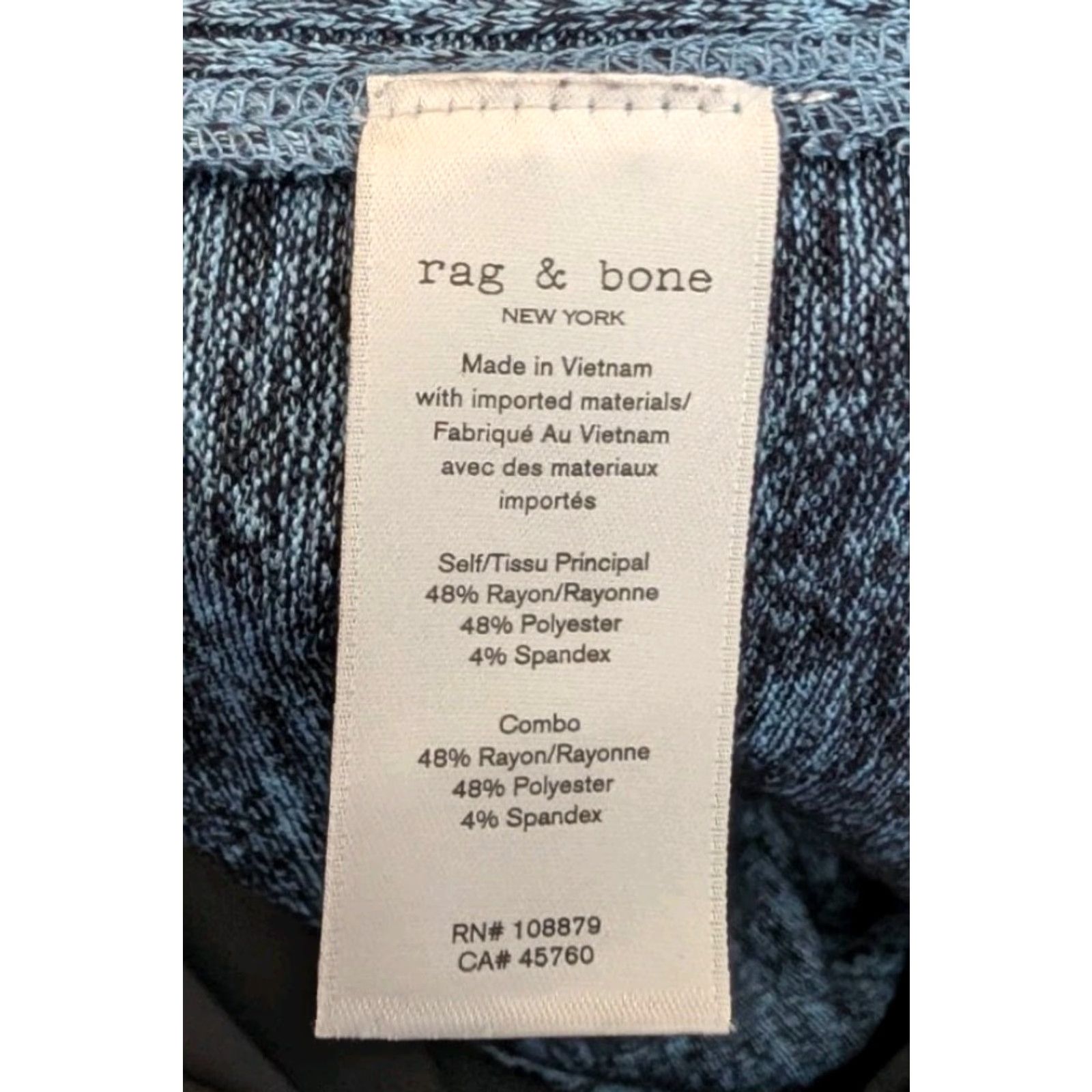Rag & Bone Rag & Bone Ramona V-Neck Tank Top Womens's Size S Blue EUC Rayon Poly Stretch Size S / US 4 / IT 40 - 4 Thumbnail