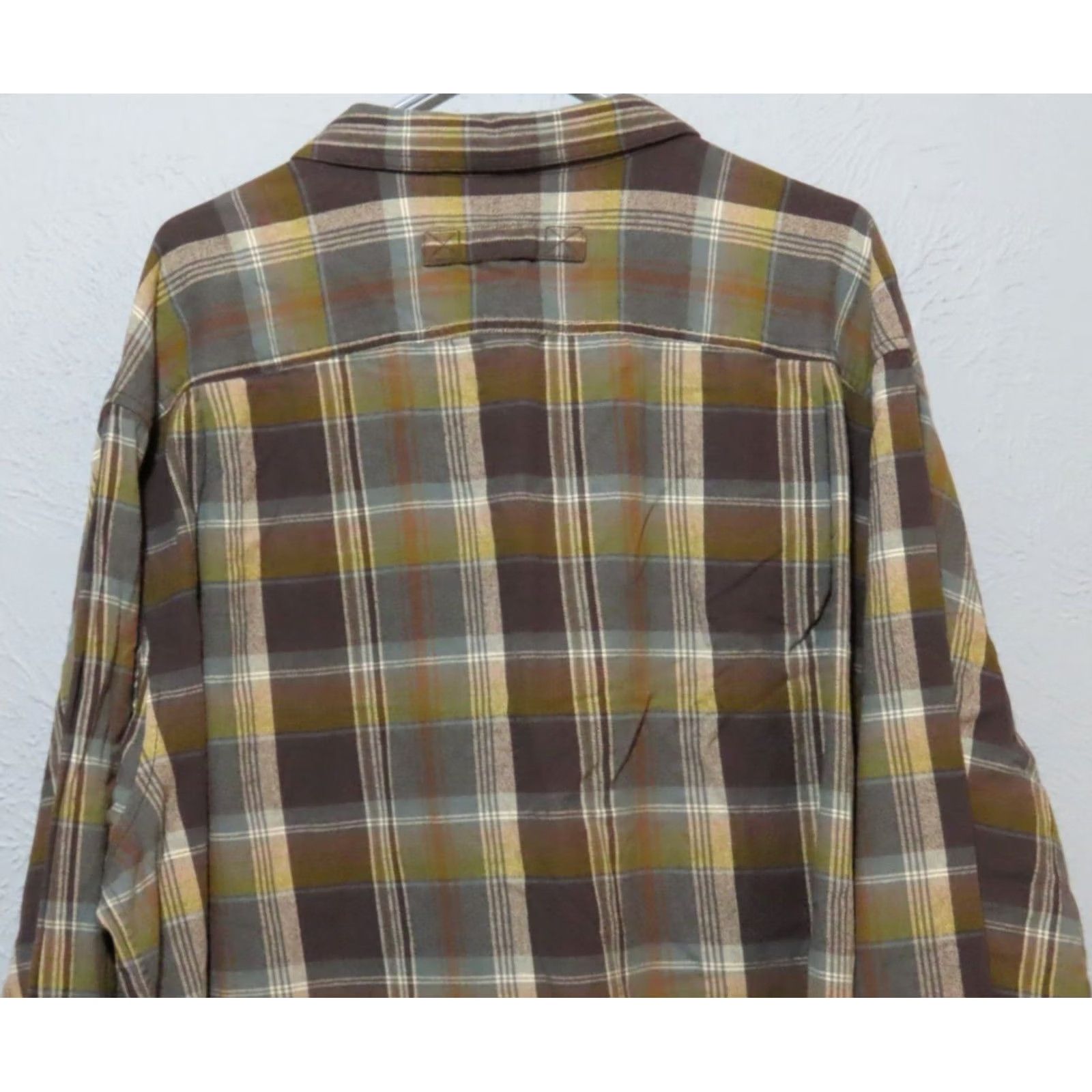 Vintage Duluth Trading Untucked Relaxed Fit Men's 2XLT Button Down Green Flannel Shirt Size US XXL / EU 58 / 5 - 7 Thumbnail