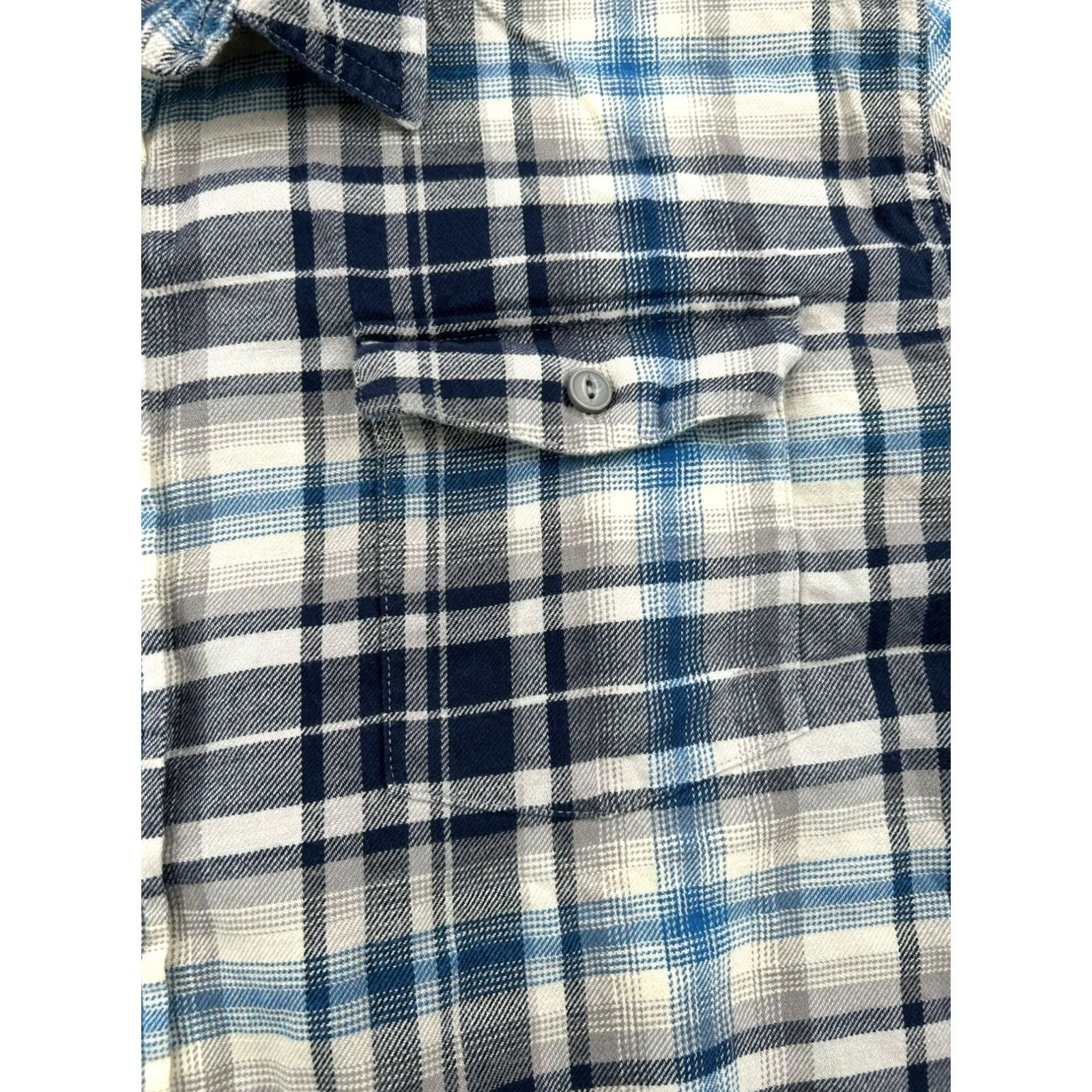 Patagonia Patagonia Womens XXL Organic Cotton Blue & White Plaid Long Sleeve Button-Up Shirt Size US XXL / EU 58 / 5 - 4 Thumbnail