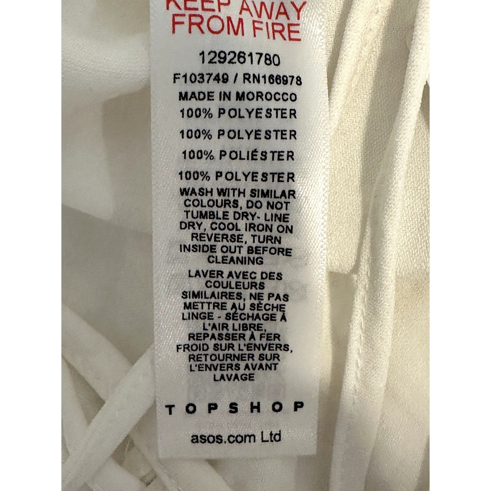 Topshop Topshop Women's White Cami Tank Strappy Top 10 NWT Size L / US 10 / IT 46 - 9 Thumbnail