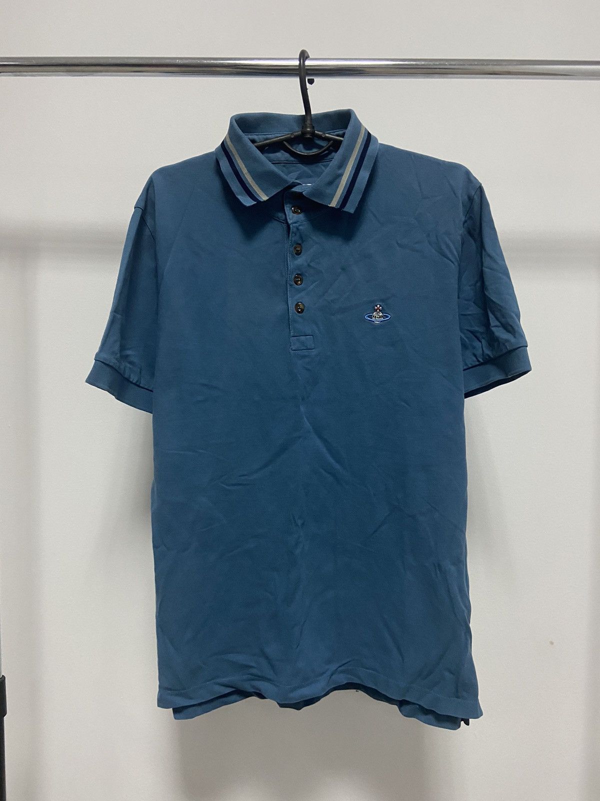 Vintage × Vivienne Westwood Vivienne Westwood Polo T Shirt Vintage Small Orb Logo Luxury Size US L / EU 52-54 / 3 - 1 Thumbnail