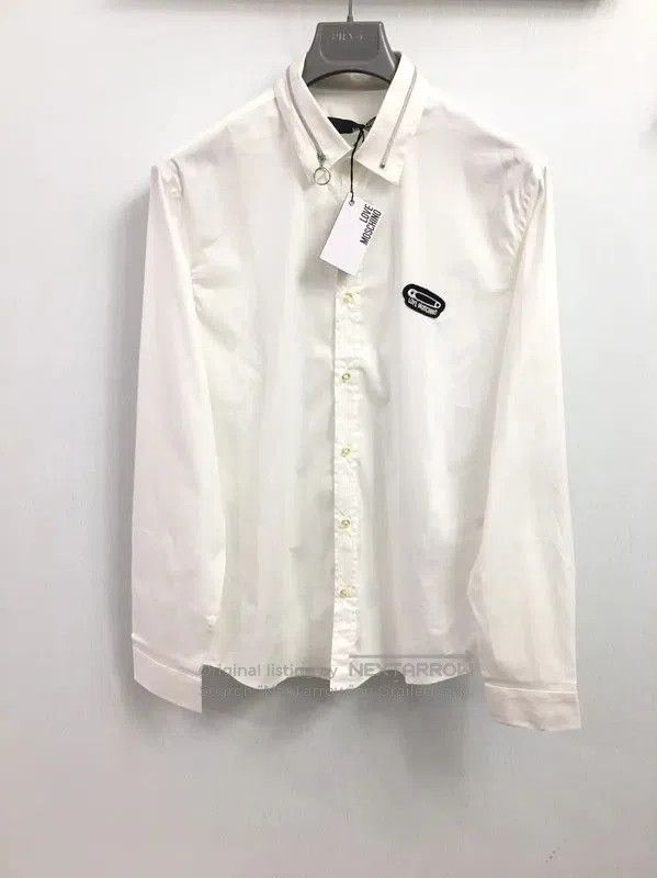 Moschino Moschino White Long Sleeve Cotton Shirt . Size US XXL / EU 58 / 5 - 1 Thumbnail
