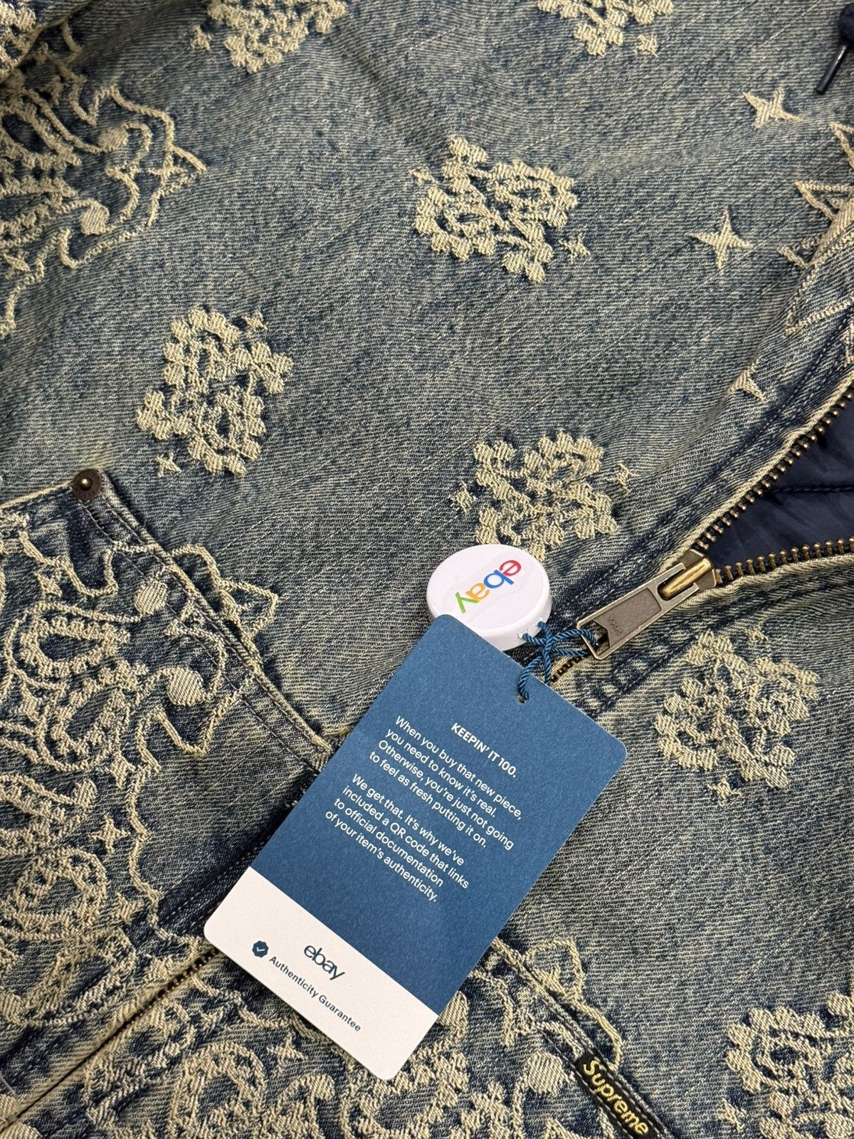 Supreme Supreme Bandana Jacquard Denim Hooded Work Jacket Size US XL / EU 56 / 4 - 14 Thumbnail