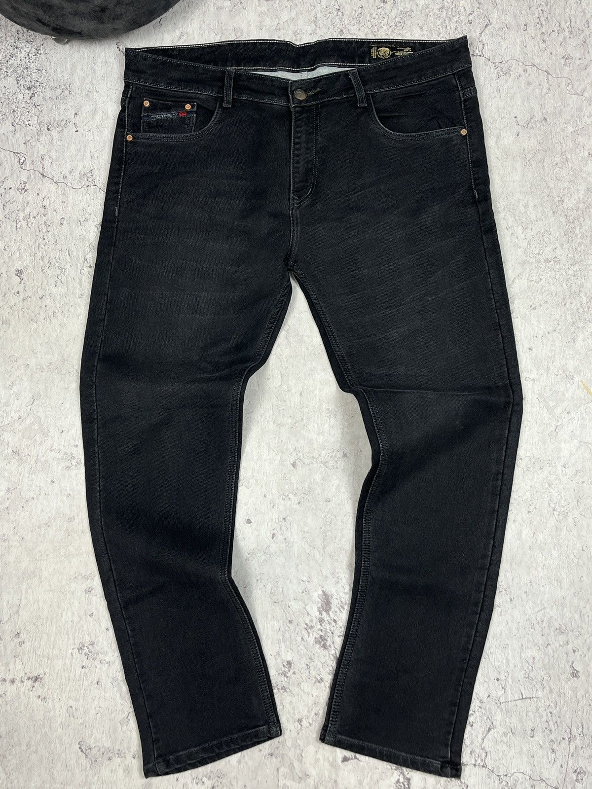 Designer × Diesel Vintage Men's Y2K Diesel 1978 Black Denim Jeans Size US 38 / EU 54 - 12 Thumbnail