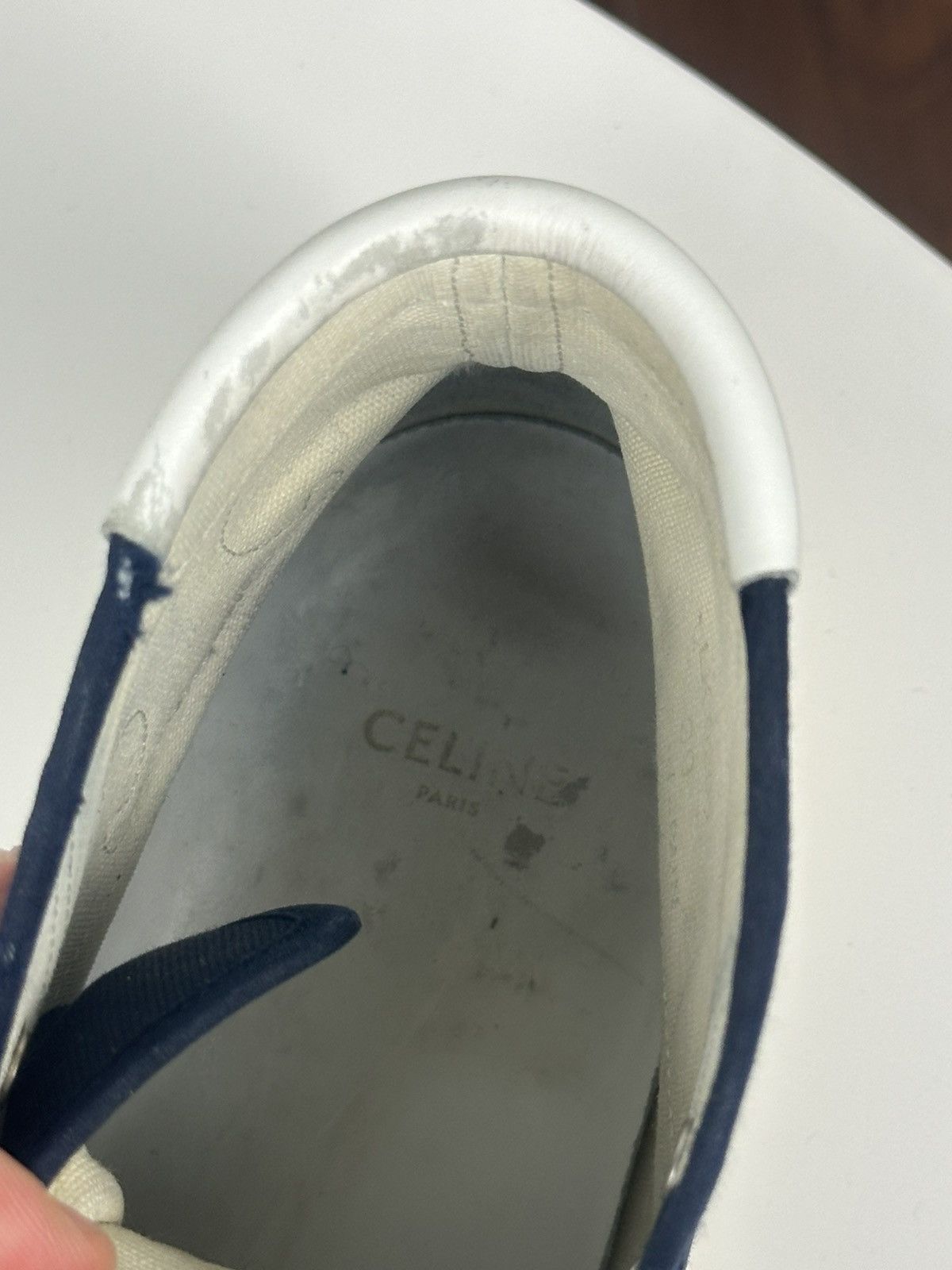 Celine Celine High Top Canvas Sneakers Navy Size US 8.5 / IT 38.5 - 8 Thumbnail
