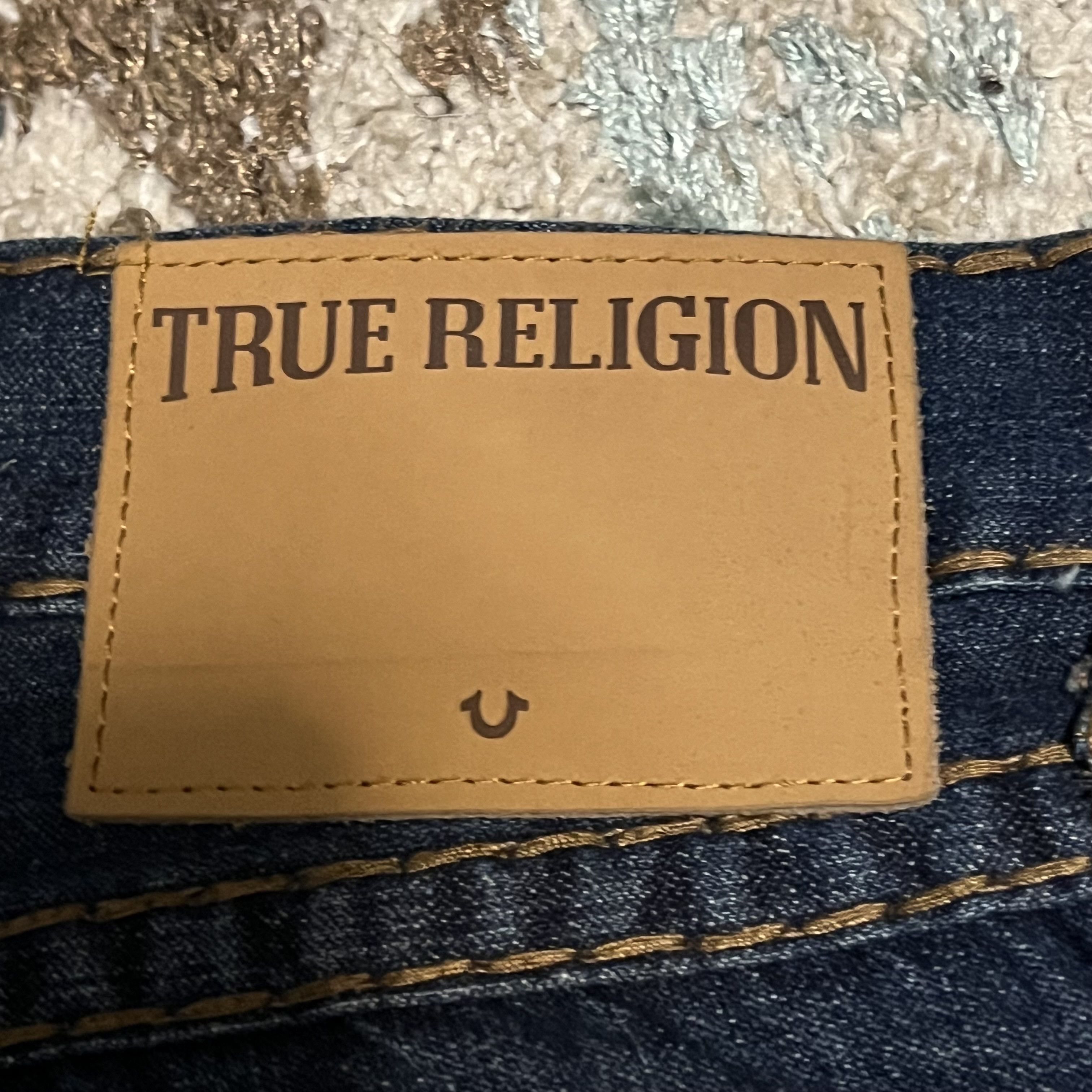 True Religion True Religion Mens Ricky Super T Straight Jeans 42x33 Size US 42 / EU 58 - 5 Thumbnail