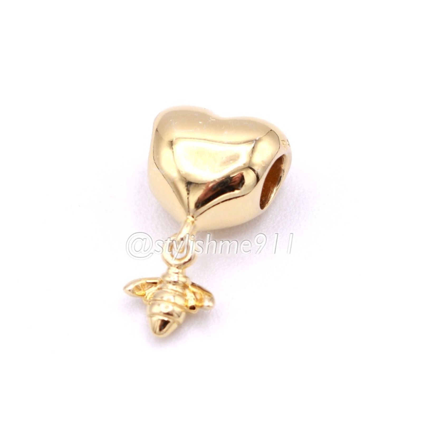 pandora Authentic Pandora Pandora Shine Heart and Bee Charm - 767022 Size ONE SIZE - 13 Thumbnail