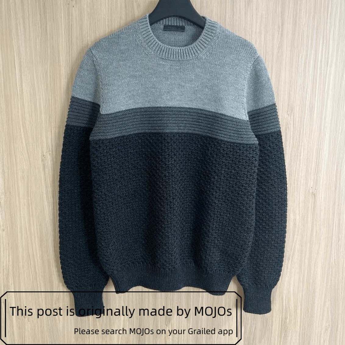 Prada Sz 52 Prada Thick Multi Gray Sweater mojos17591015 Size US L / EU 52-54 / 3 - 1 Thumbnail