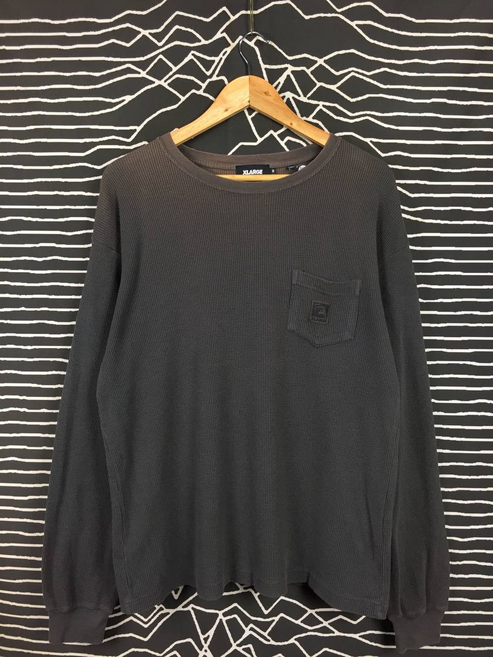 Vintage × Xlarge X-LARGE Brand OG Logo Streetwear Waffle Longsleeve Tee Size US M / EU 48-50 / 2 - 2 Thumbnail