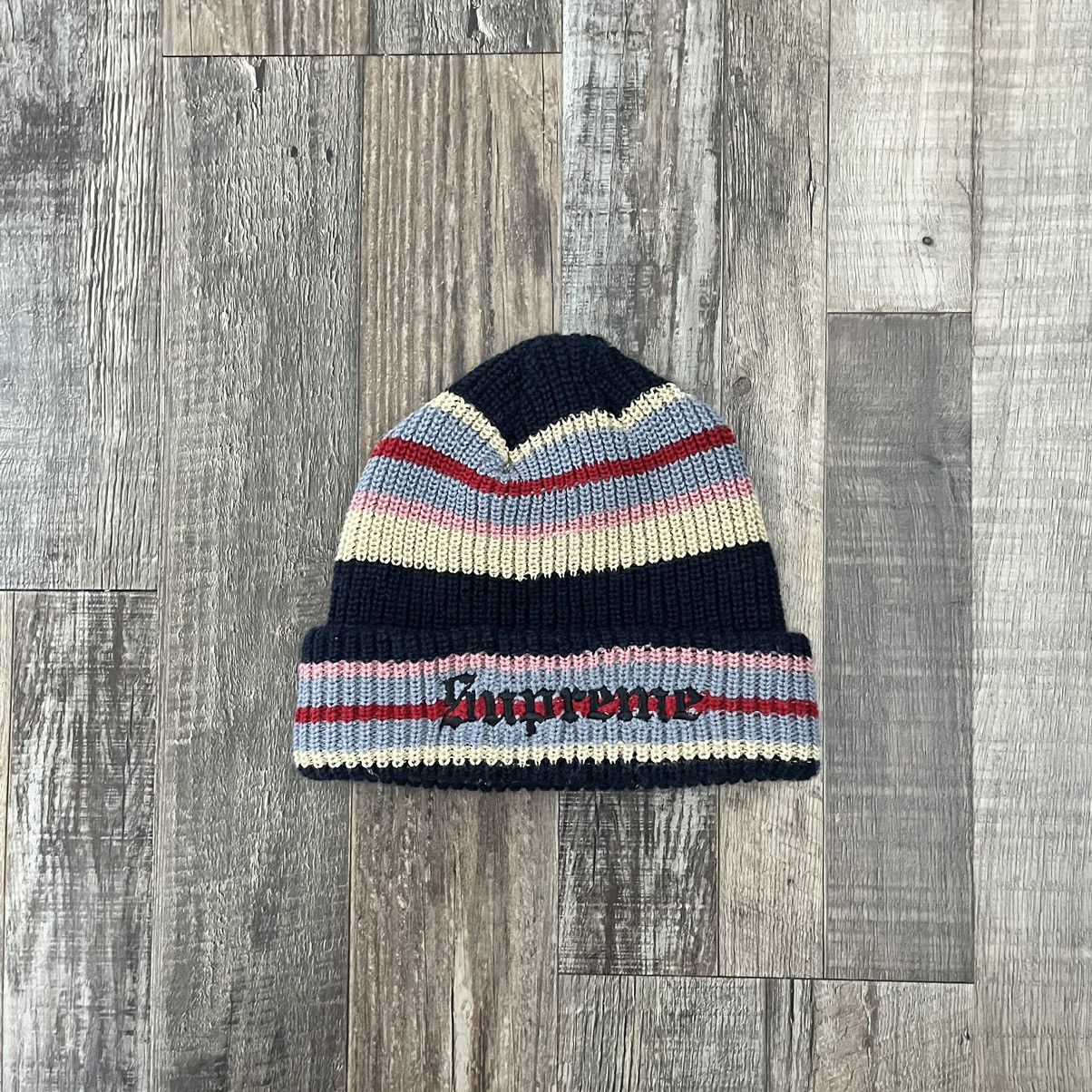 Supreme Striped Beanie | Grailed