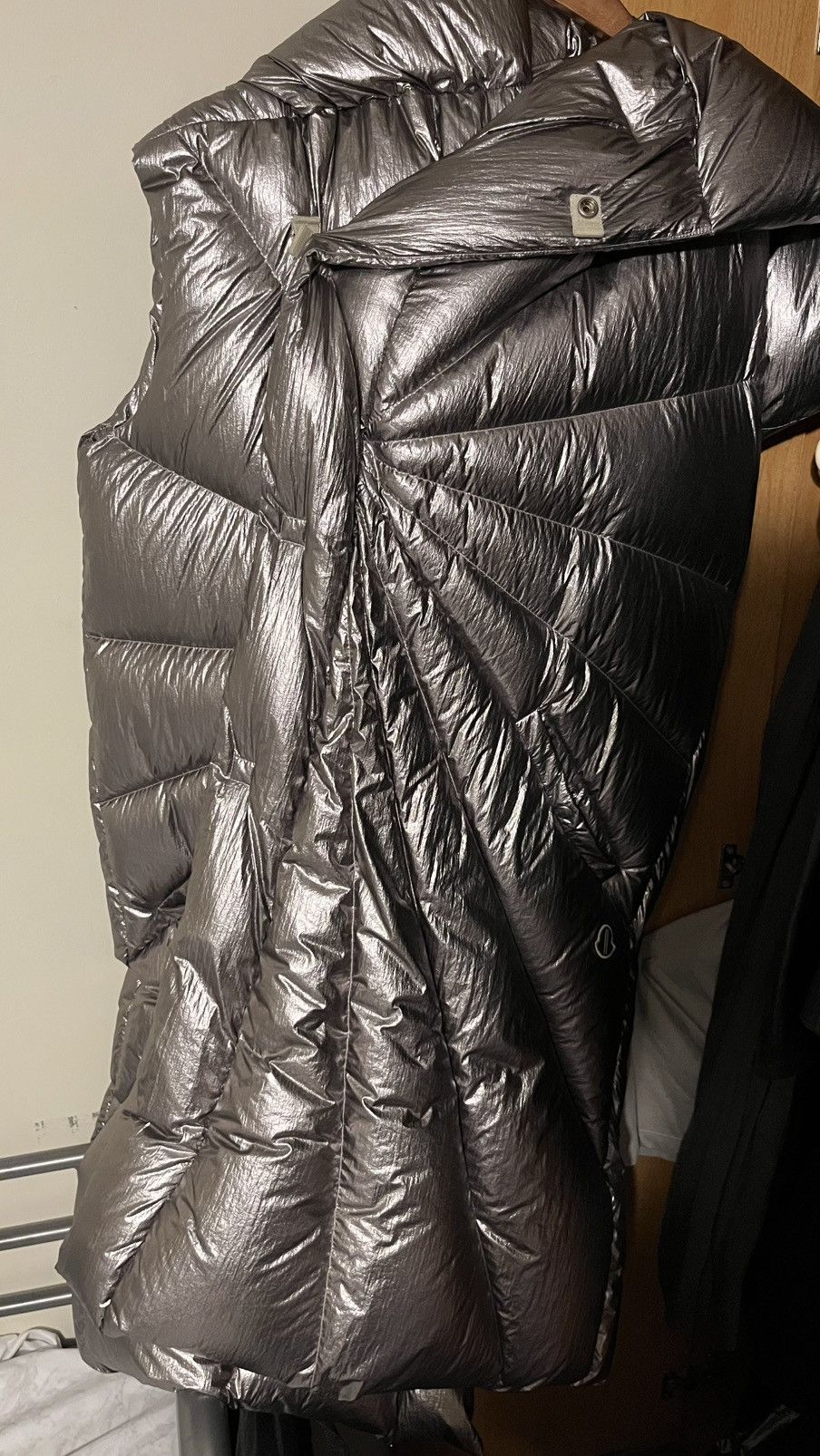 Moncler × Rick Owens Long Metallic Gilet Size US S / EU 44-46 / 1 - 3 Thumbnail