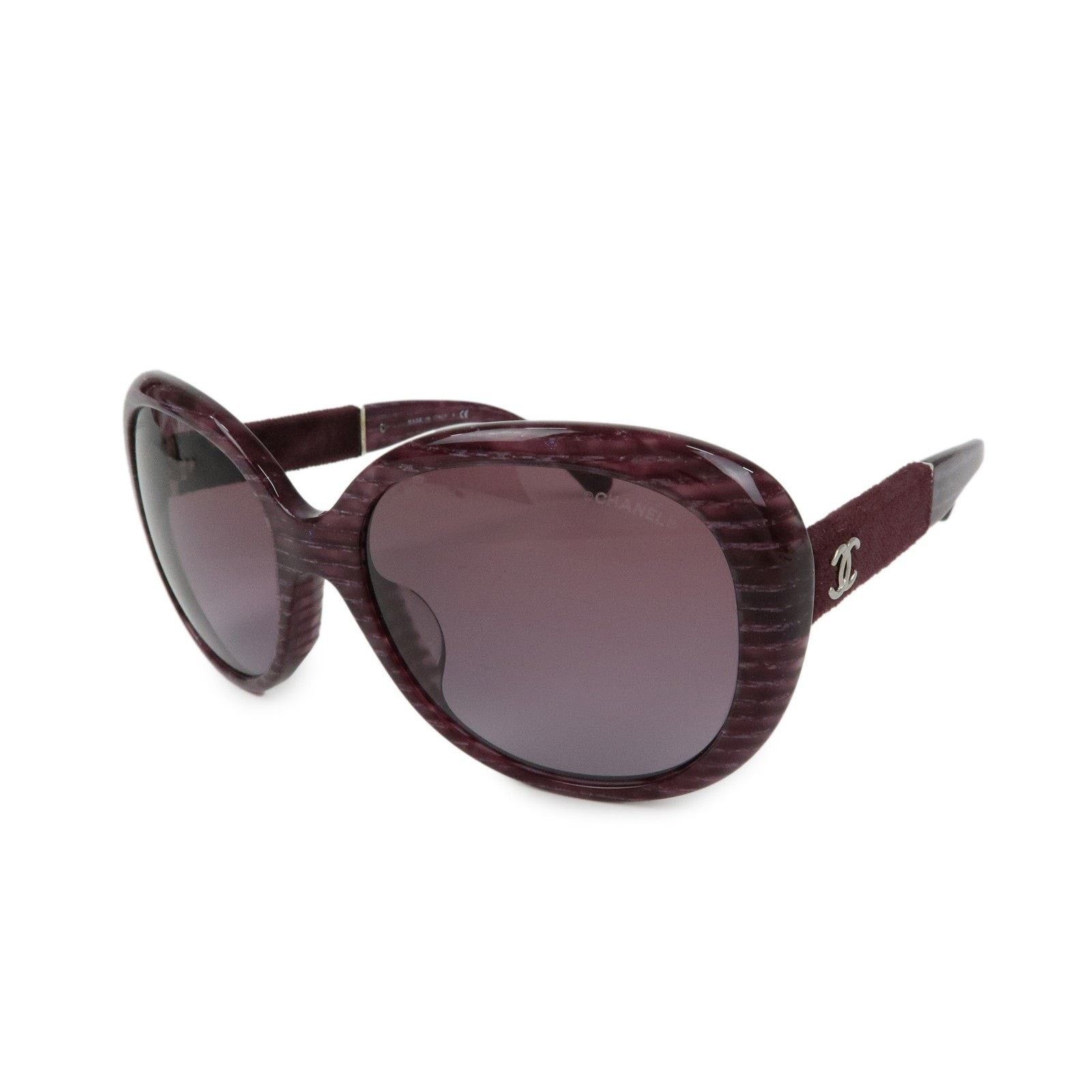 Chanel Chanel CC Logo Plastic Sunglasses Purple Size ONE SIZE - 1 Thumbnail