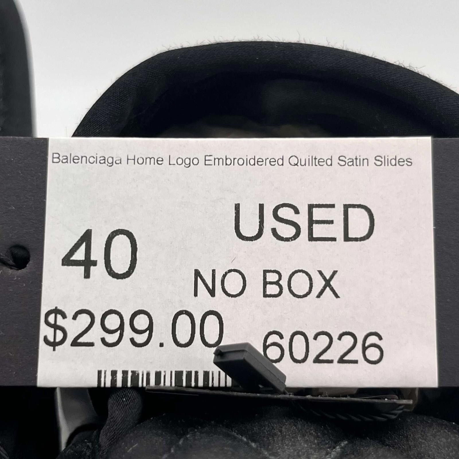 Balenciaga Balenciaga Home Logo Quilted Satin Slides Size 40 Used Size US 10 / EU 43 - 9 Thumbnail
