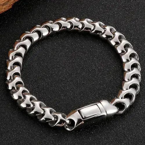 Other 9MM Wide Curb Link Chain Man Bracelet Size ONE SIZE - 2 Thumbnail