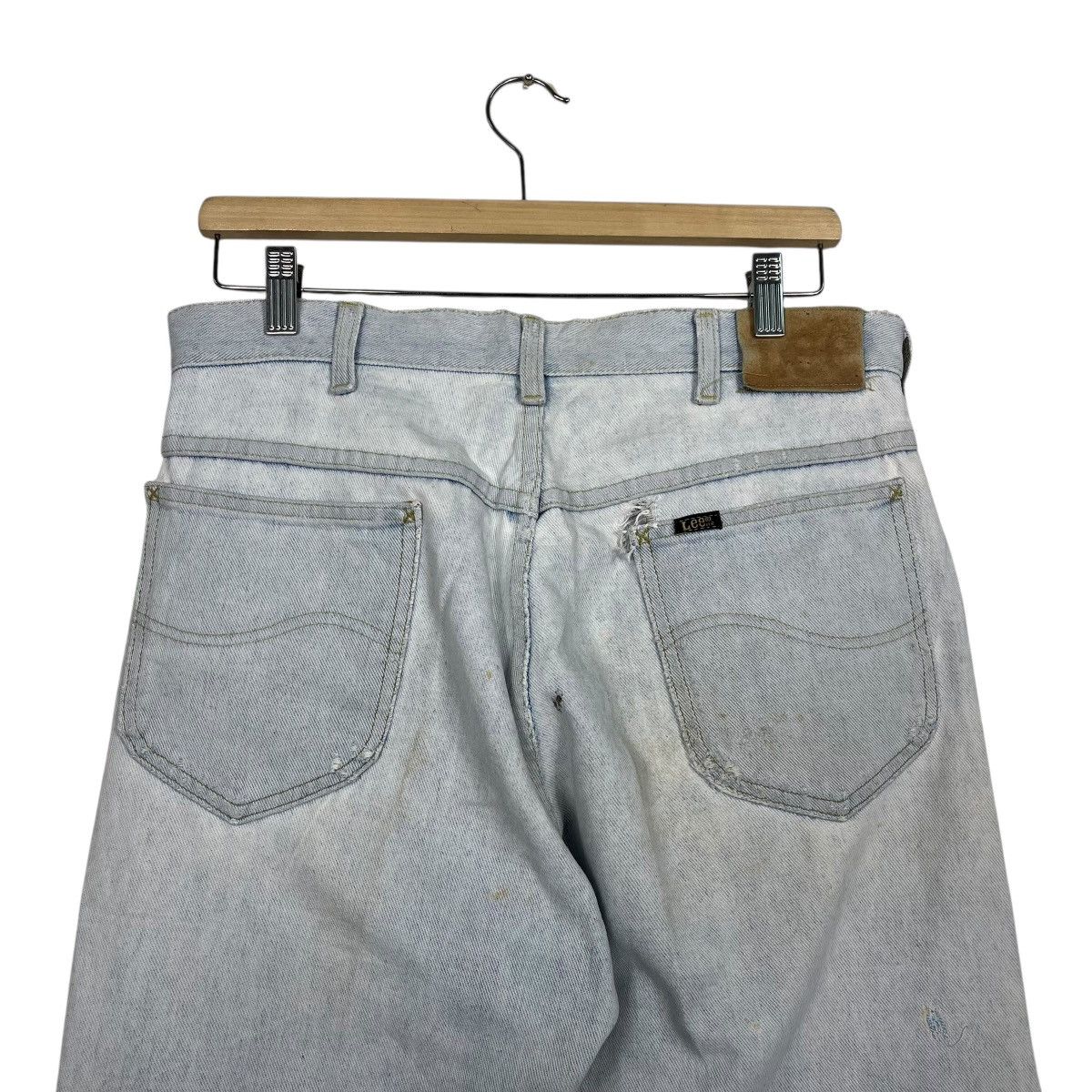 Lee Vintage Lee Sashiko Distressed Workwear Denim Jeans Size US 31 - 9 Thumbnail