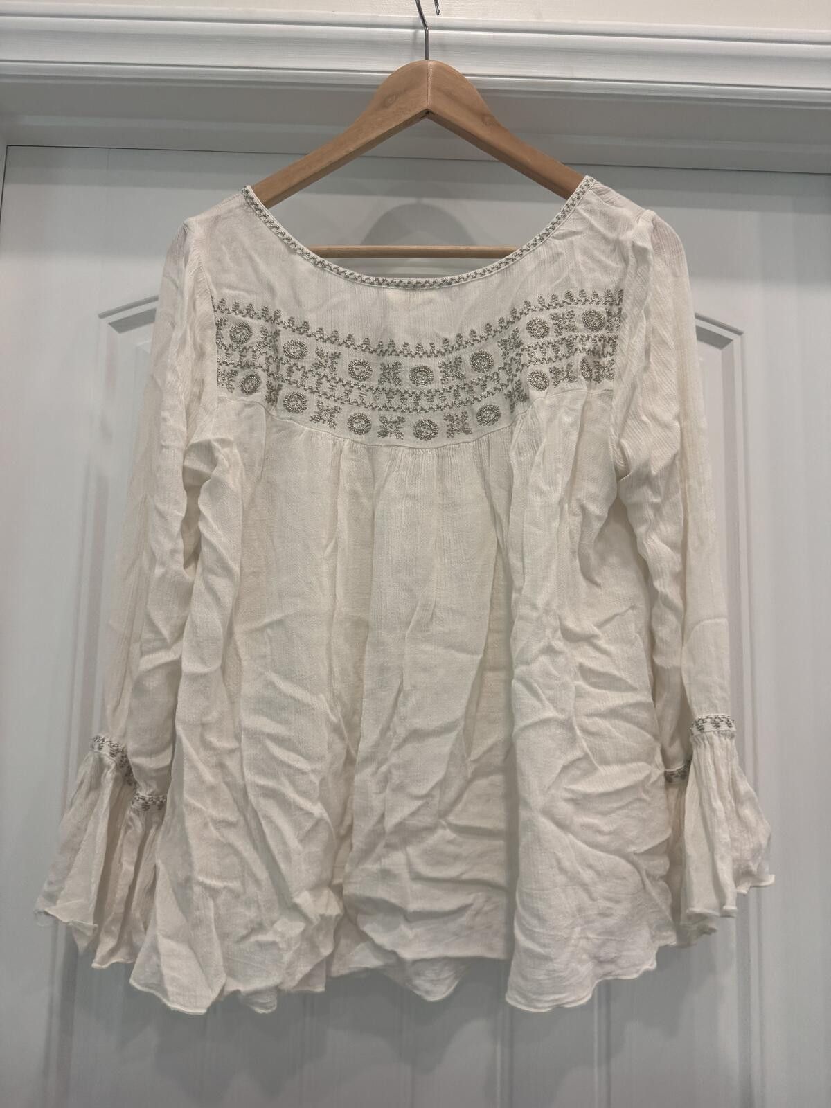 Linea Naturale Natural Life Medium Embroidered Bohemian Top Size M / US 6-8 / IT 42-44 - 5 Thumbnail