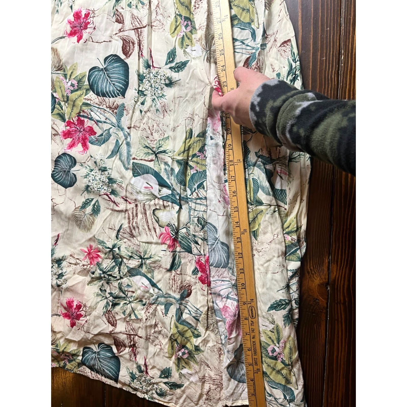 Shein SheIn Dress Women's 4 Maxi Floral Hawaiian Slit Pink Tan Green Size S / US 4 / IT 40 - 5 Thumbnail