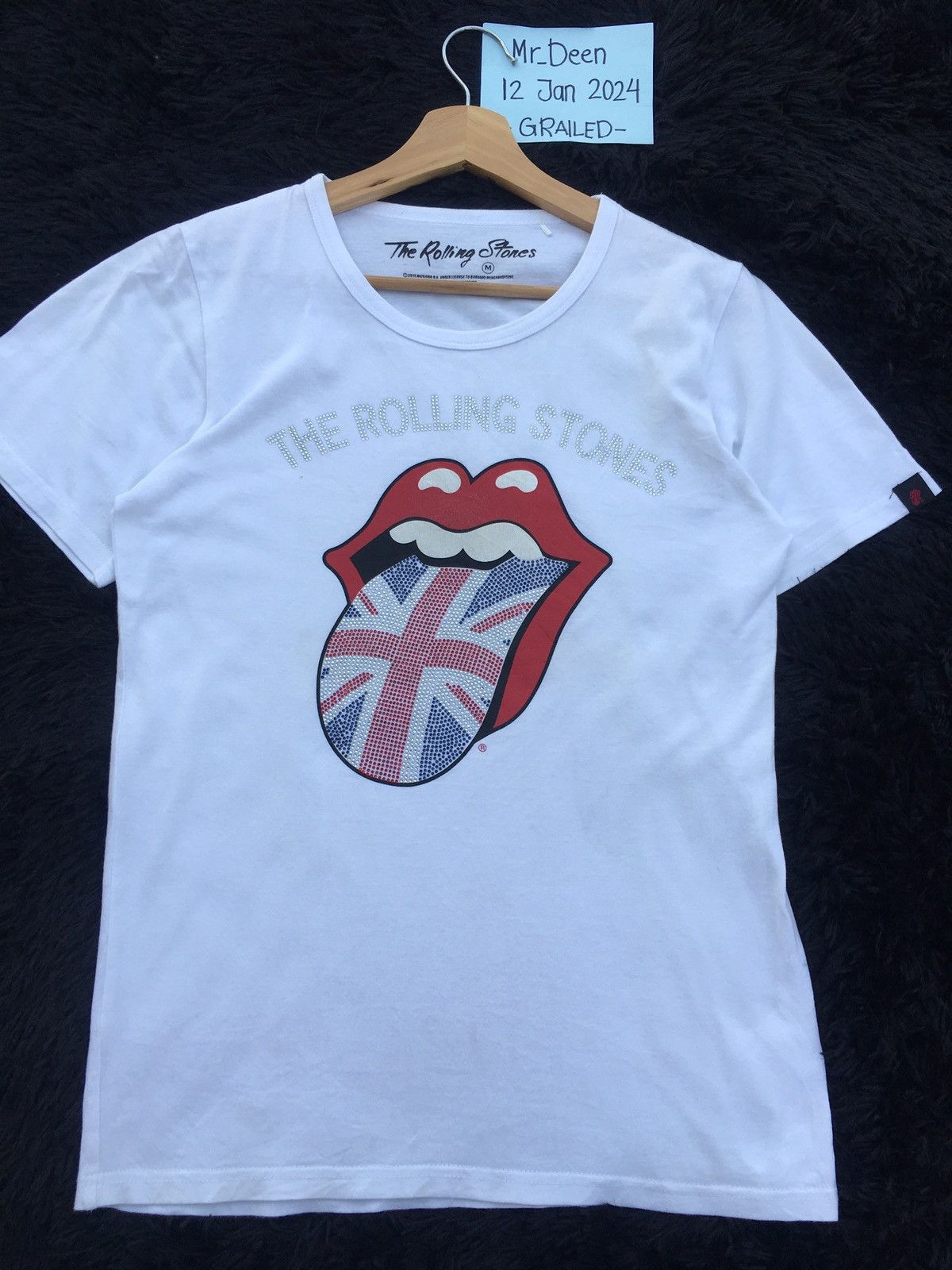 Band Tees Rare The Rolling Stones Rhinestones US Flag Tshirt Size US S / EU 44-46 / 1 - 6 Thumbnail