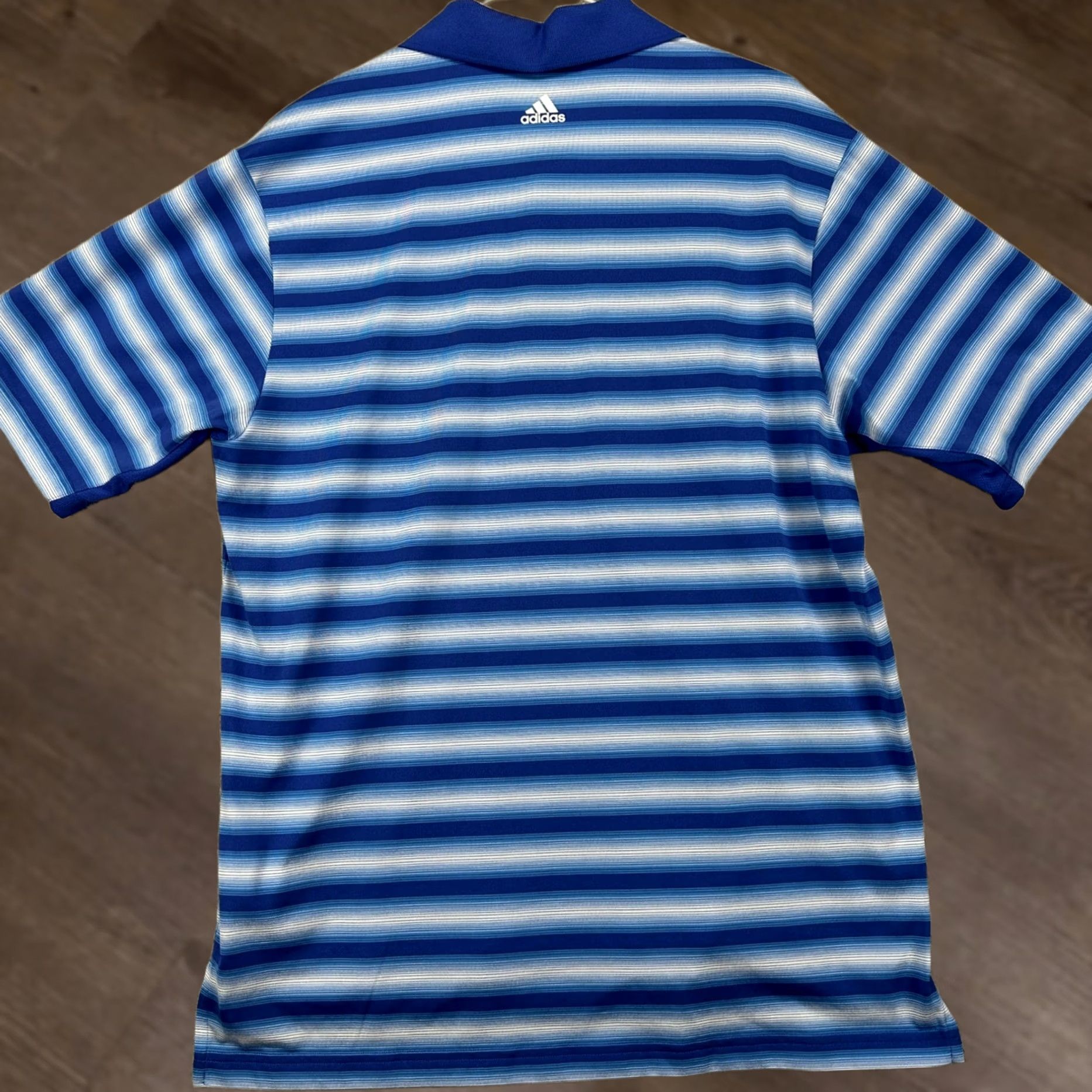 Adidas Adidas Climacool Mens M Shirt Polo Blue Striped Short Sleeve Golf Rugby EUC Size US M / EU 48-50 / 2 - 1 Thumbnail