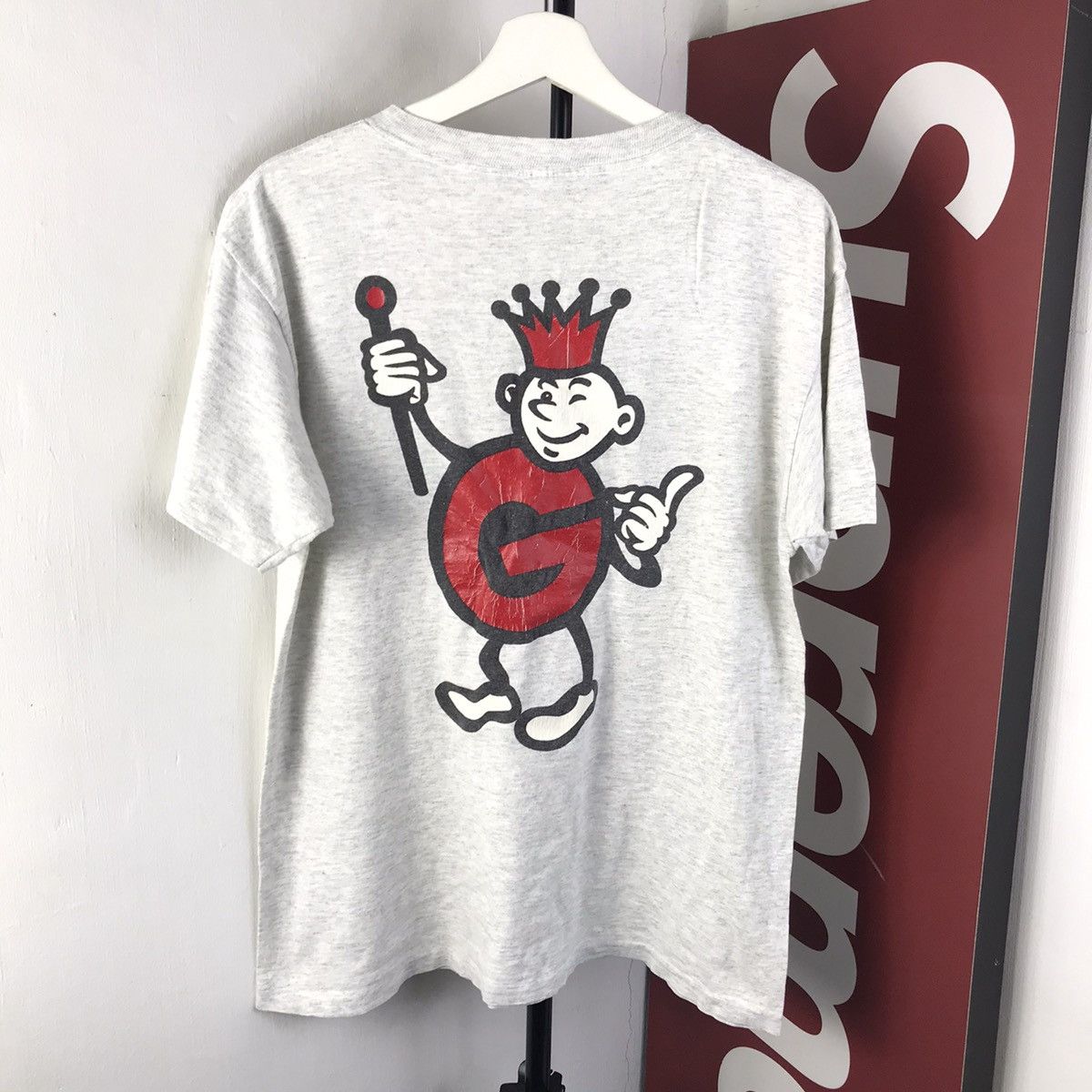 image of Vintage 90's Gouge Skateboard Hookup Skategang Shirt in Blue, Men's (Size Large)