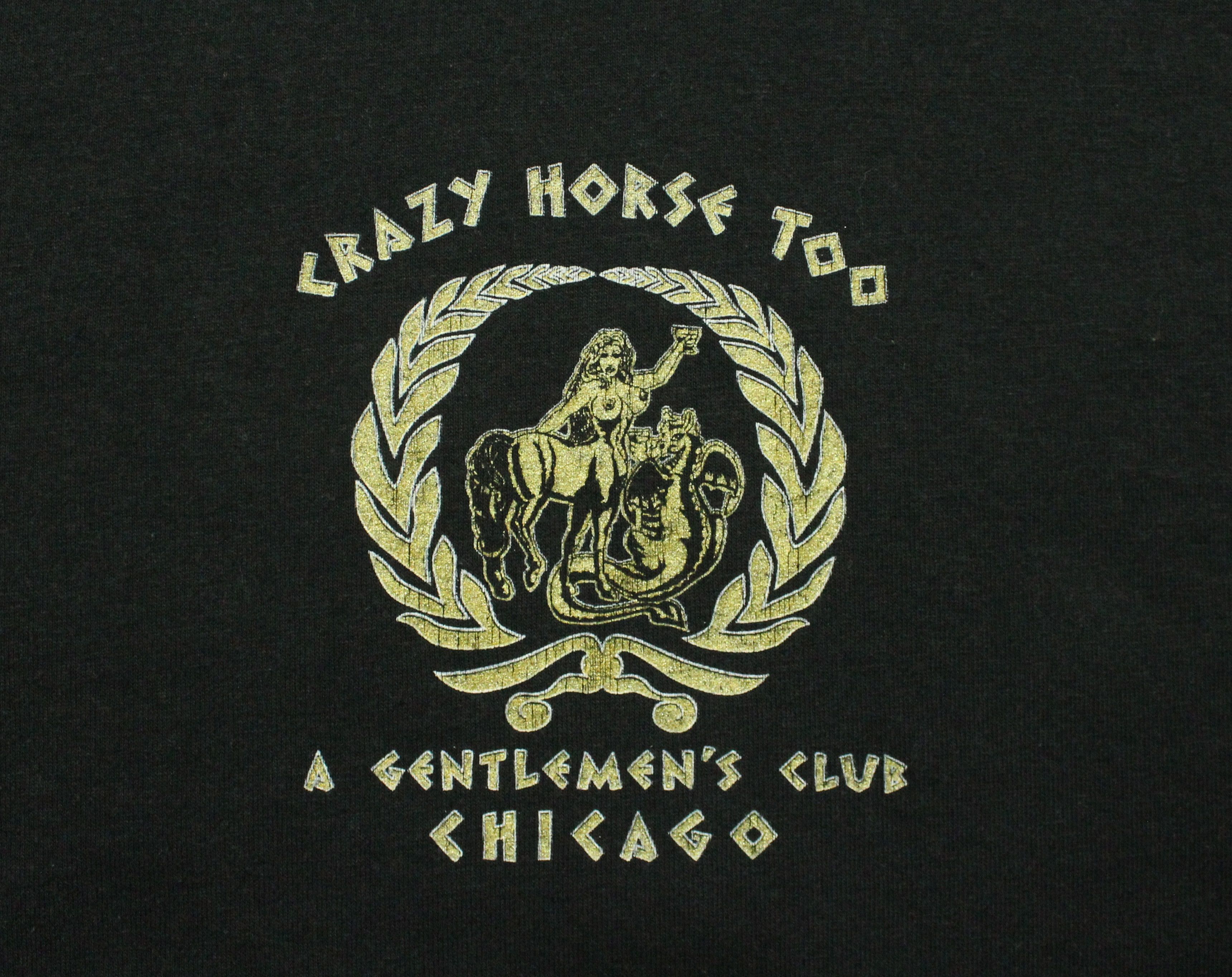 Playboy × Vintage Vintage 90s CRAZY HORSE TOO T Shirt Strip Club Size US XXL / EU 58 / 5 - 1 Thumbnail