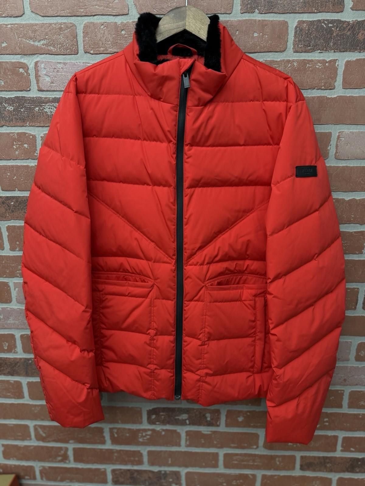 Fendi FENDI Men’s Red Down Jacket Mink Fur Coat (52) $1600 Size US L / EU 52-54 / 3 - 4 Thumbnail