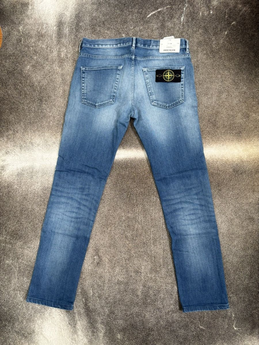 Stone Island Blue Light Wash Stone Island Jeans Size 31W Size 34L 31x34 Size US 31 - 2 Thumbnail