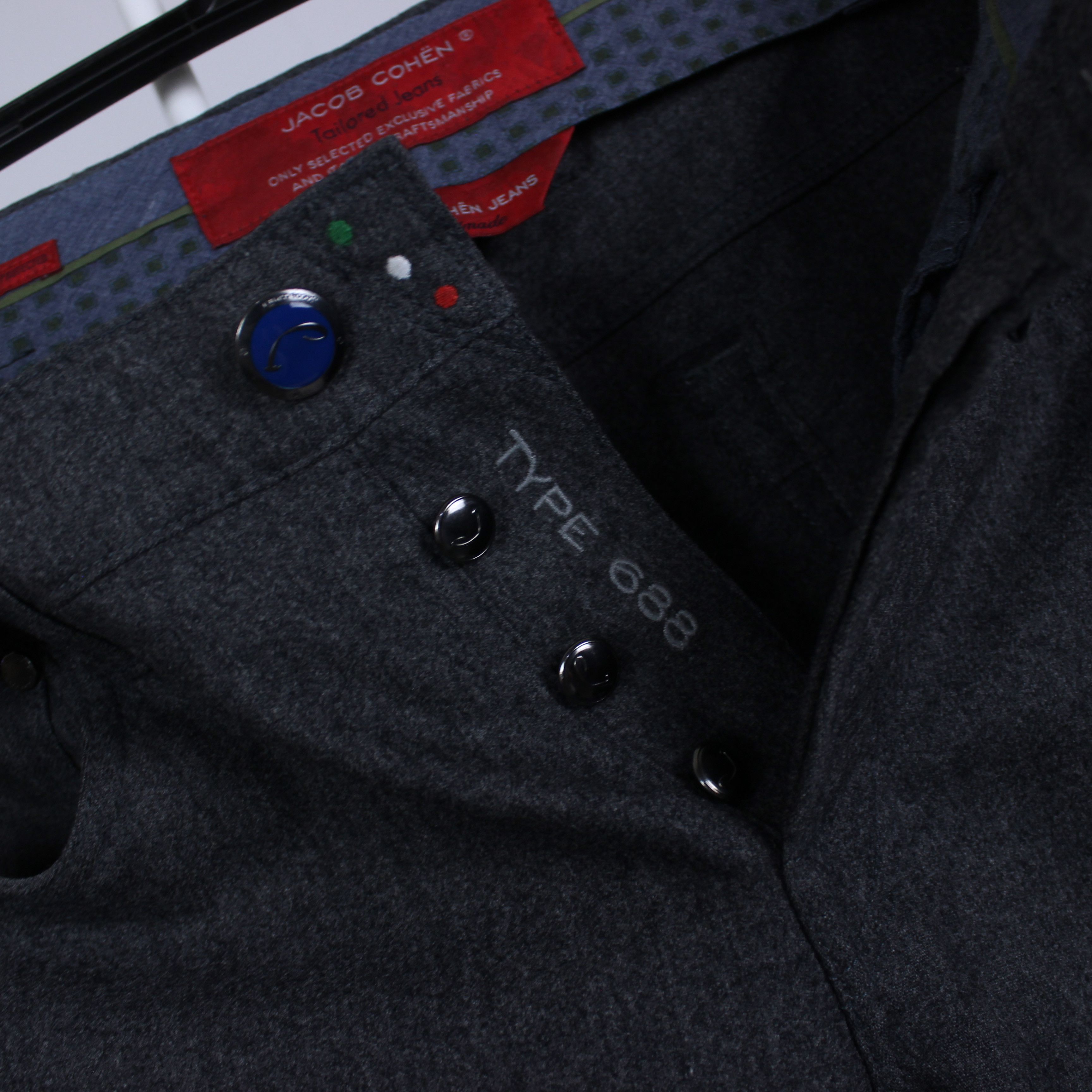 Jacob Cohen Jacob Cohen lana wool cashmere gray pants men XS S Size US 30 / EU 46 - 7 Thumbnail