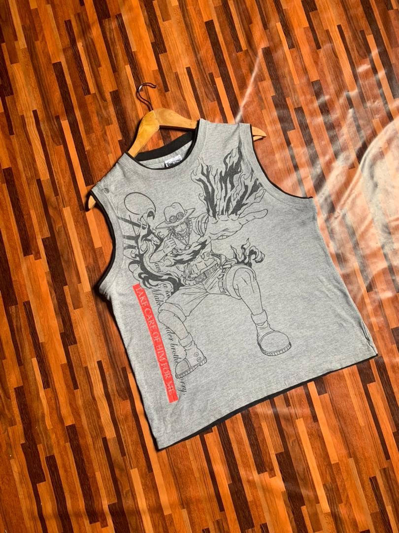 Japanese Brand One Piece Portgas D Ace Hoodies /Akira Evangelion Anime Size US M / EU 48-50 / 2 - 1 Thumbnail