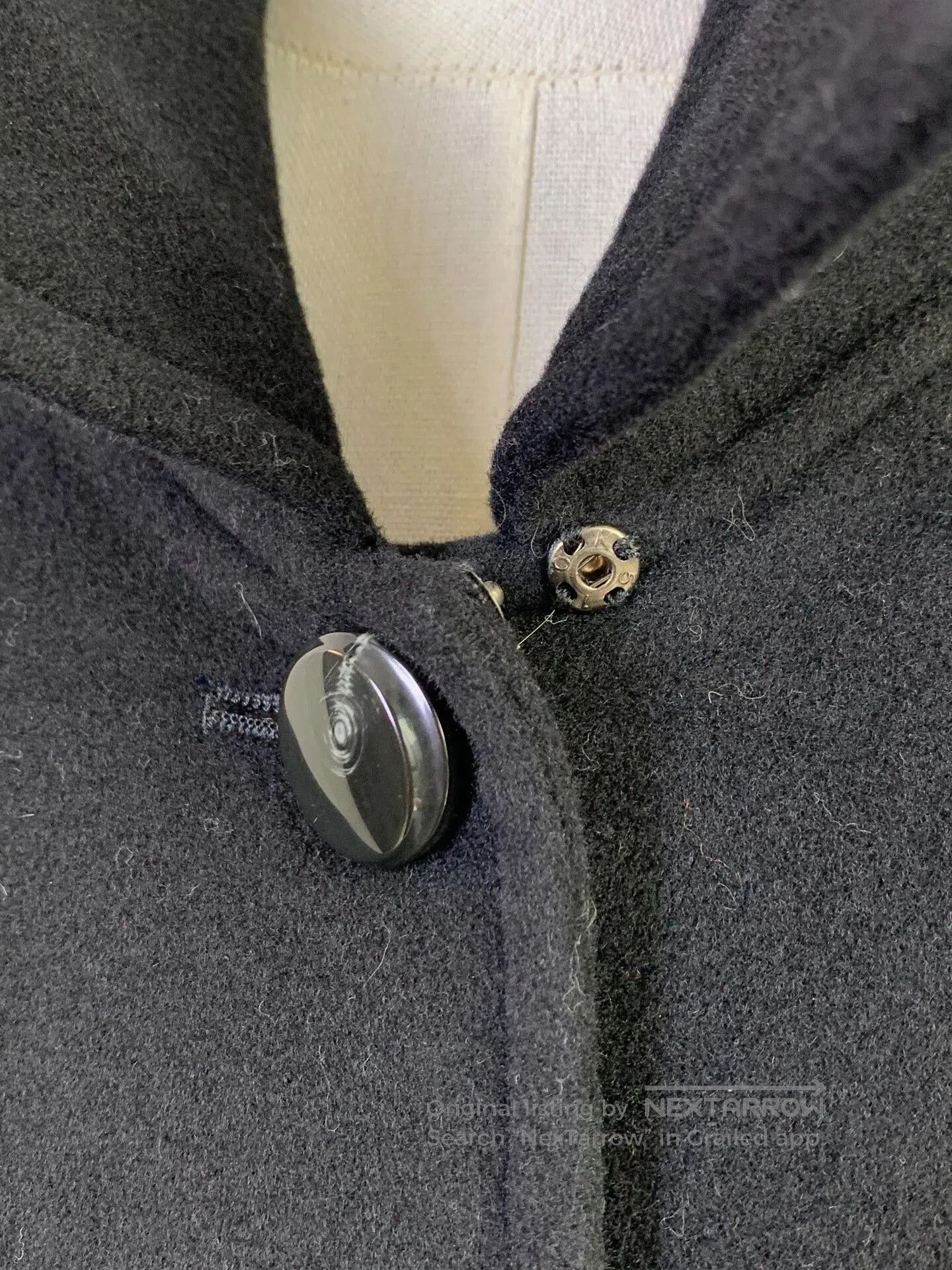 Other Black Cashmere Overcoat with Collar. Size L / US 10 / IT 46 - 5 Thumbnail