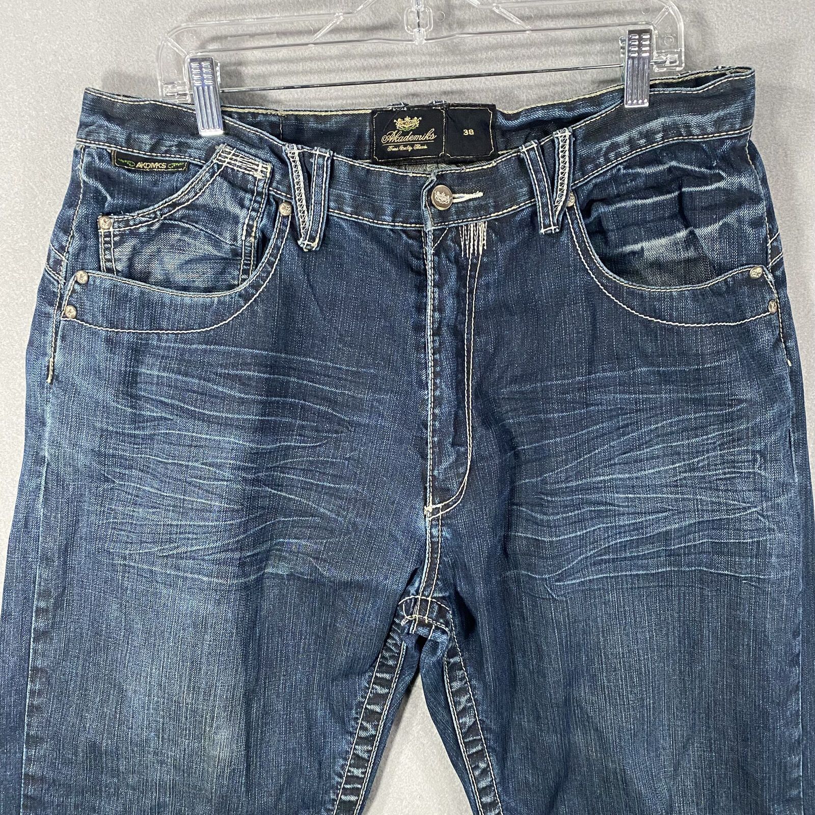 Akademiks Vtg Akademiks Straight Leg Denim Blue Jeans Pants Mens 38x30 Size US 38 / EU 54 - 3 Thumbnail