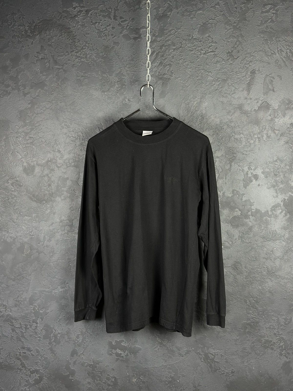Designer × Versace × Vintage 90s Vintage Versace Intensive Embroidered Logo Long Sleeve Size US L / EU 52-54 / 3 - 1 Thumbnail