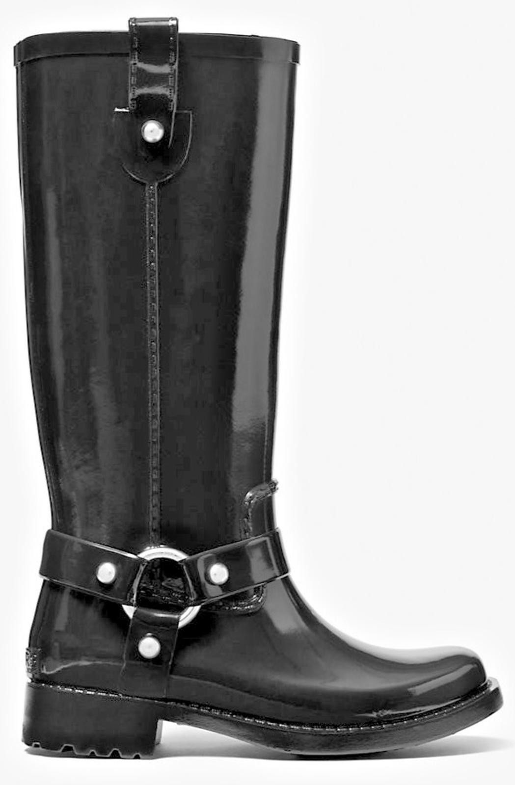 Michael Kors Womens Rain Boots Stormie Bootie 11 M Pull-On
