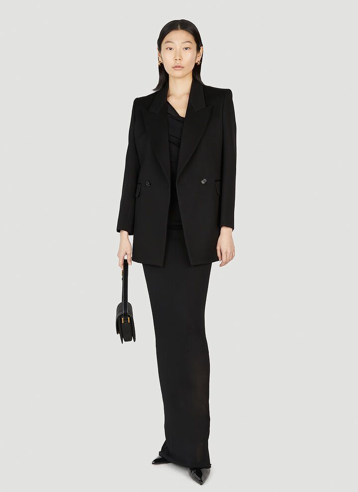 Saint Laurent Paris o1tp1o0125 Double Breasted Jacket In Wool in Black Size XS / US 0-2 / IT 36-38 - 4 Thumbnail