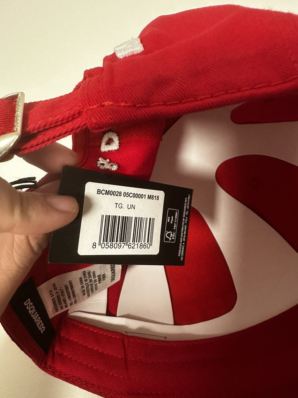 Dsquared2 Dsquared2 Red Logo Baseball Cap Size ONE SIZE - 9 Thumbnail