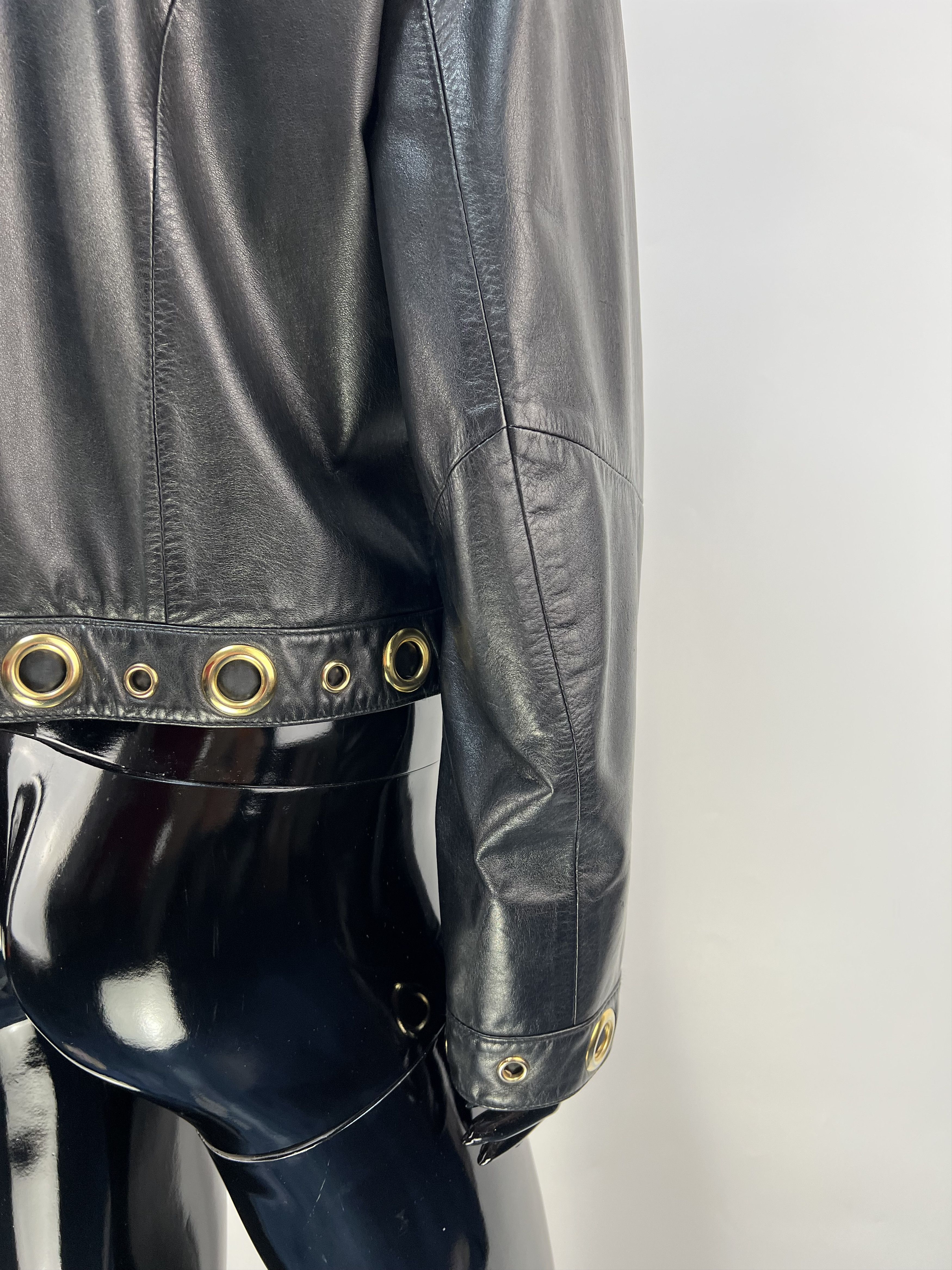 Vintage 80s Rare Vintage Dino’z Women’s Leather Jacket Size IT 44 Size M / US 6-8 / IT 42-44 - 13 Thumbnail