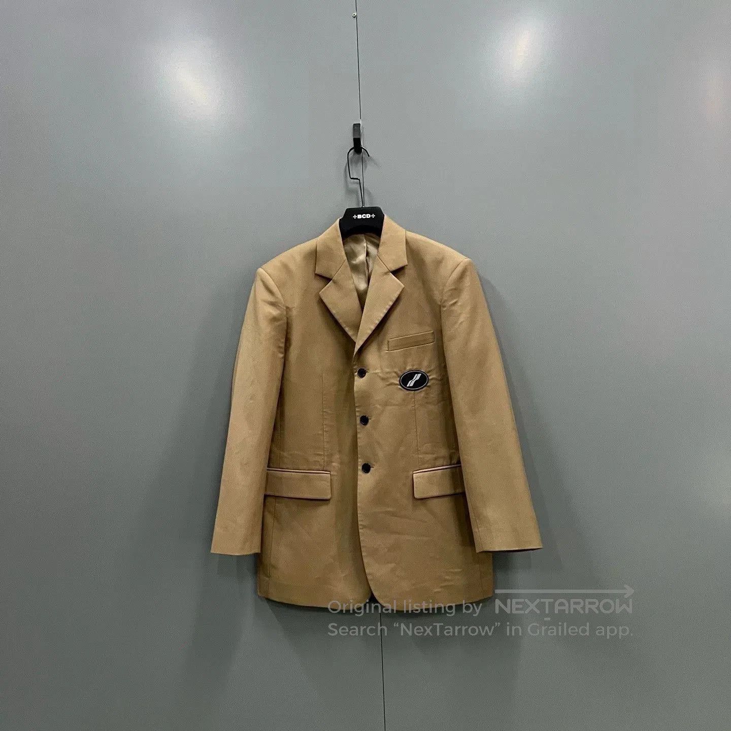 WE11DONE casual khaki logo check jacket. Size US M / EU 48-50 / 2 - 1 Thumbnail