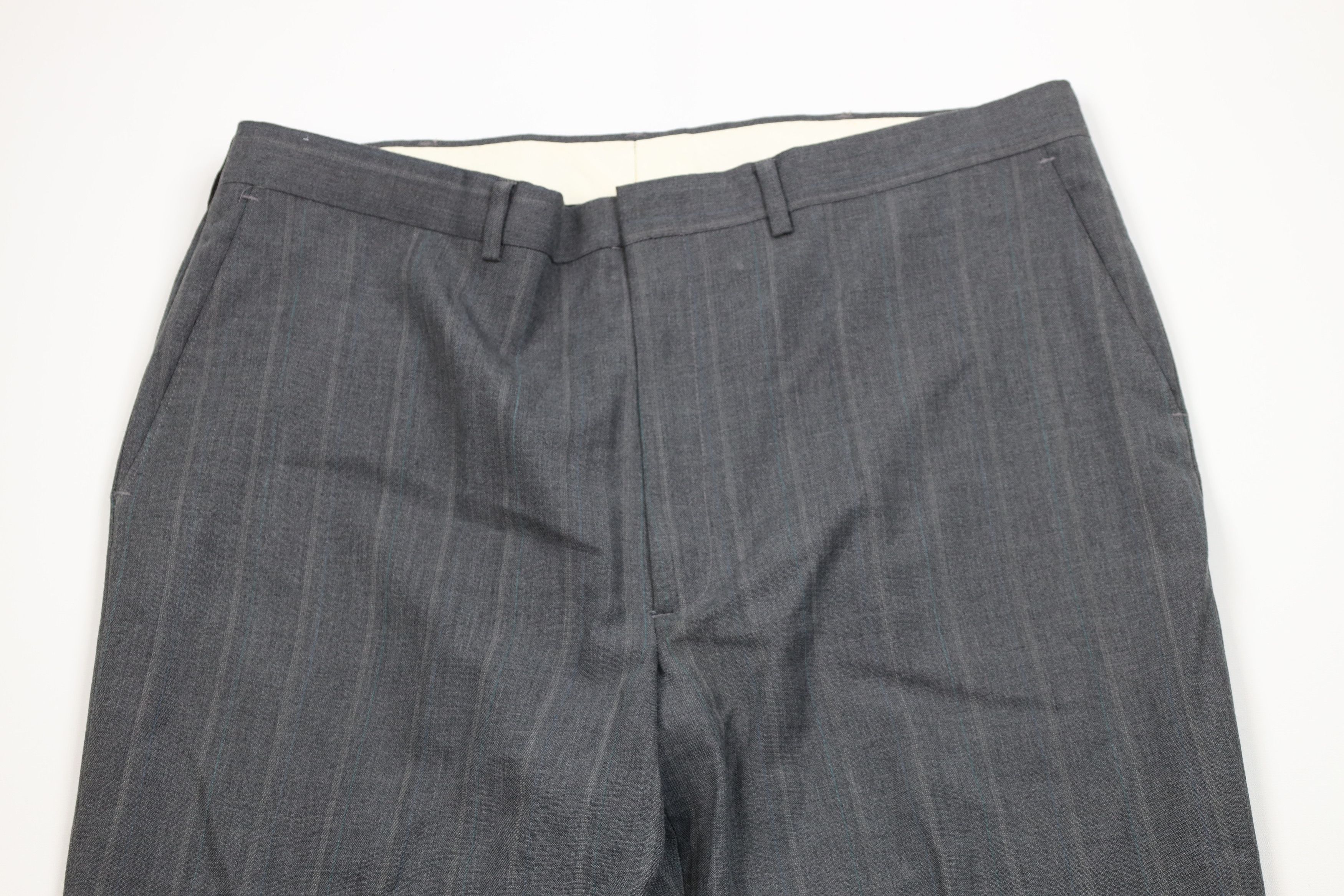 Vintage Vintage 90s Streetwear Wool Striped Wide Leg Chino Pants USA Size US 38 / EU 54 - 2 Thumbnail