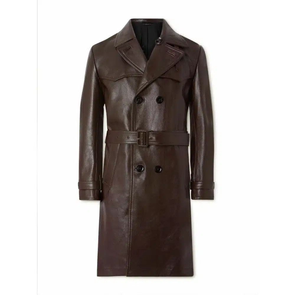 Tom Ford o1loc1c0225 LTR002 Double Breasted Leather Trench Coat Size US L / EU 52-54 / 3 - 1 Thumbnail