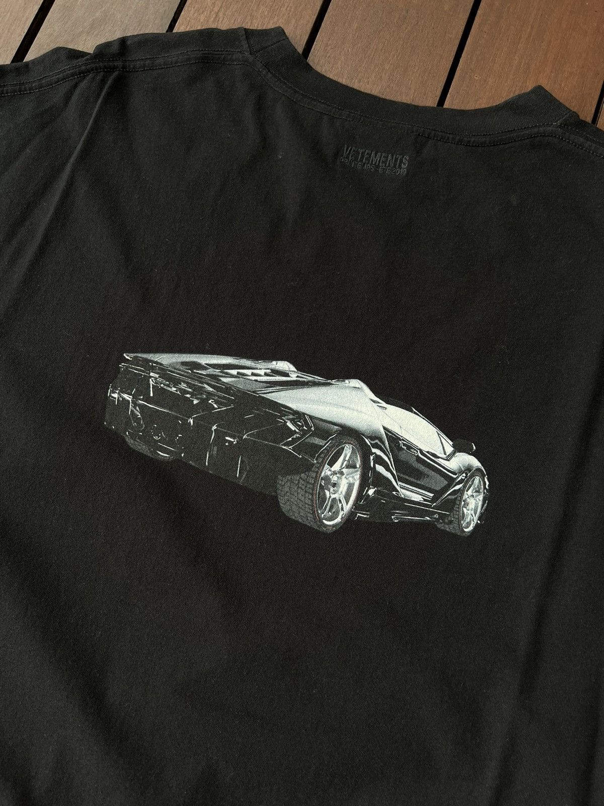 Vetements VETEMENTS Lamborghini Car Hotline T-Shirt Black | Grailed