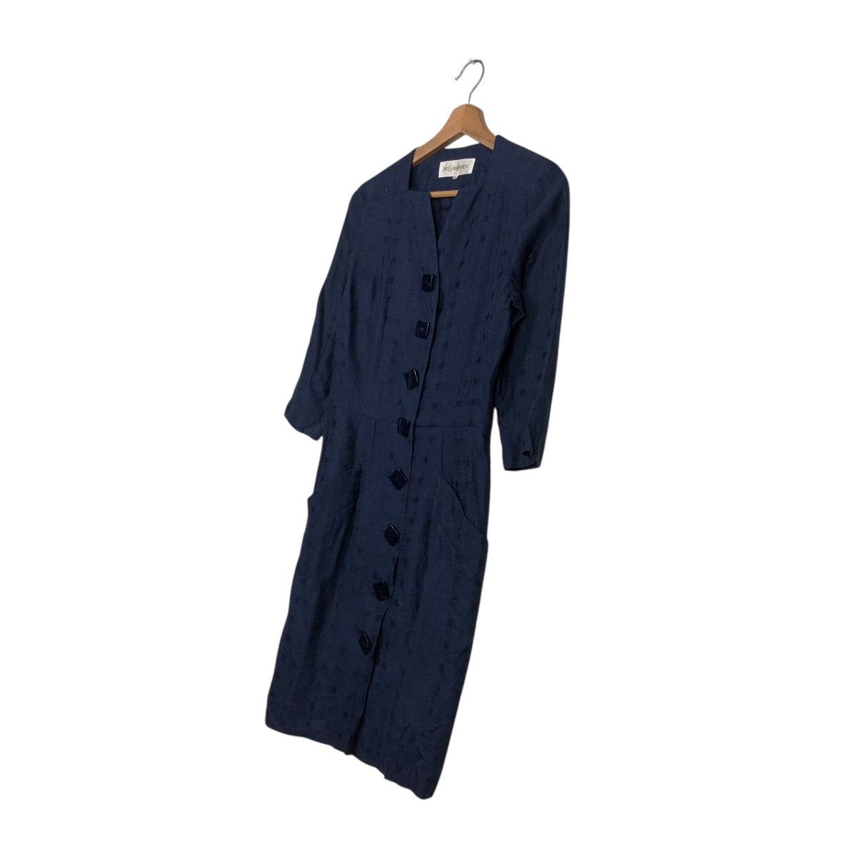 Designer × Yves Saint Laurent 📌Vintage Yves Saint Laurent Dress Rich Blue Size XS / US 0-2 / IT 36-38 - 3 Thumbnail