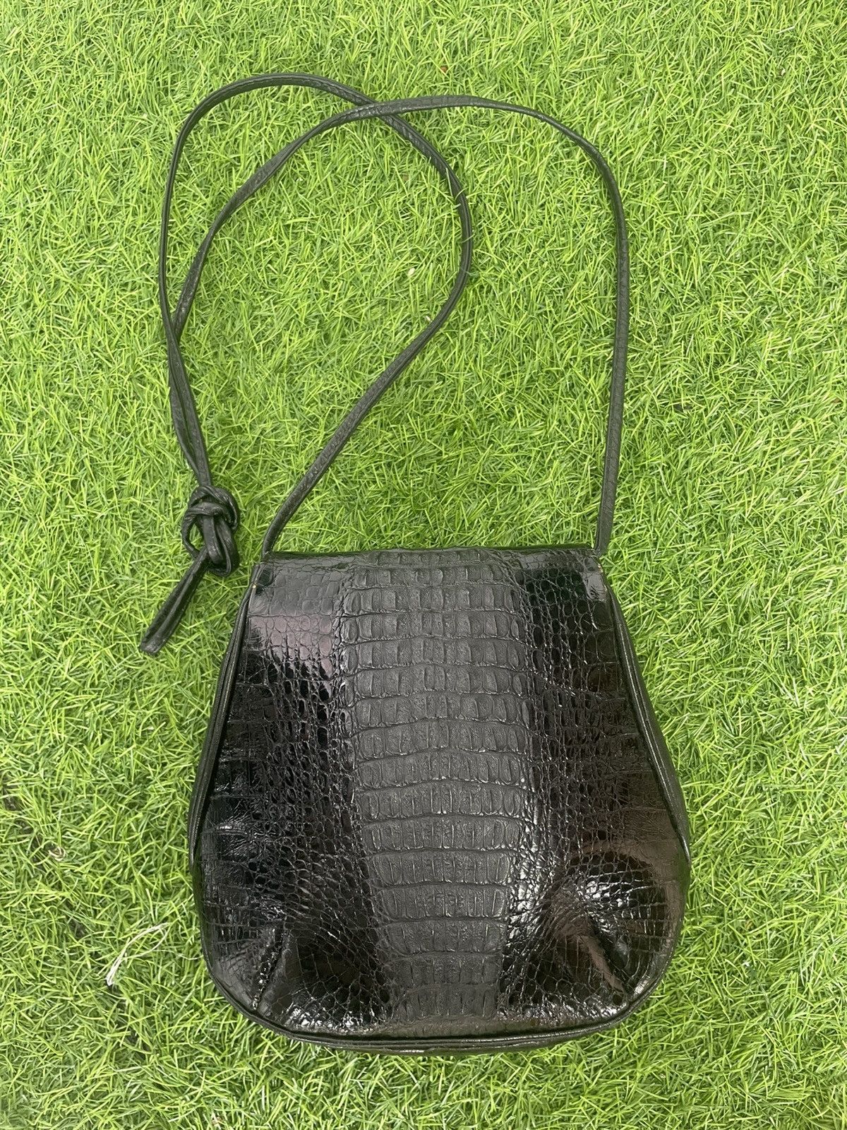 Leather Authentic Vintage CROCODILES leather shoulder Bag Size ONE SIZE - 2 Thumbnail