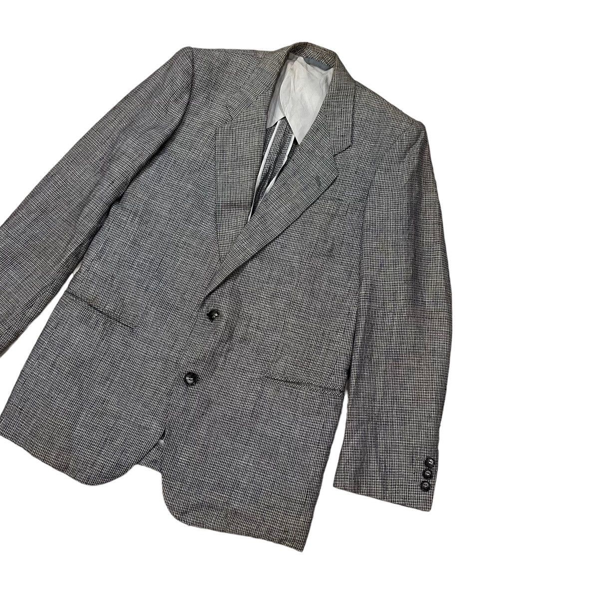 Yves Saint Laurent Vintage YSL Gingham Button Blazer Jacket Size US S / EU 44-46 / 1 - 4 Thumbnail