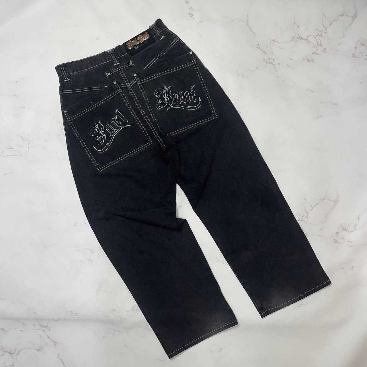 Karl Kani Karl Kani Vintage Tupac Style Denim Pants Y2k 2000s RARE Size US 30 / EU 46 - 1 Thumbnail