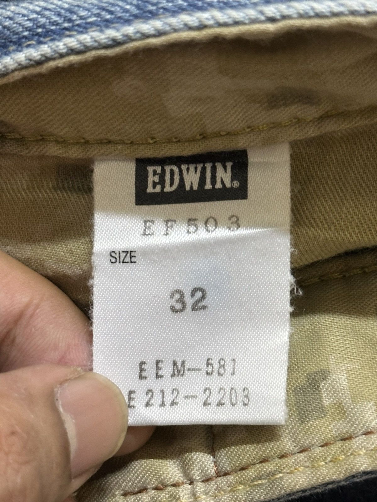 Edwin Vintage Edwin E-Function Blue Faded Wash Style Loose Jeans Size US 32 / EU 48 - 10 Thumbnail