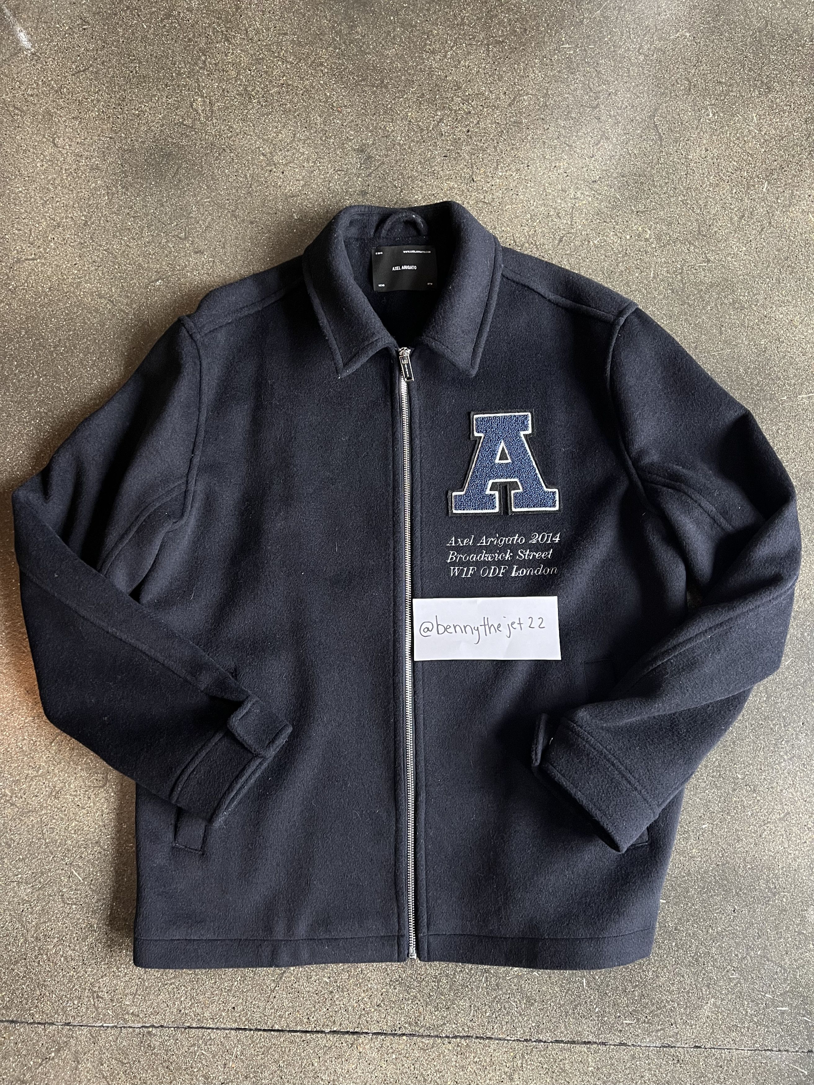 image of Axel Arigato Wool Jacket in Navy Blue, Men's (Size Medium)