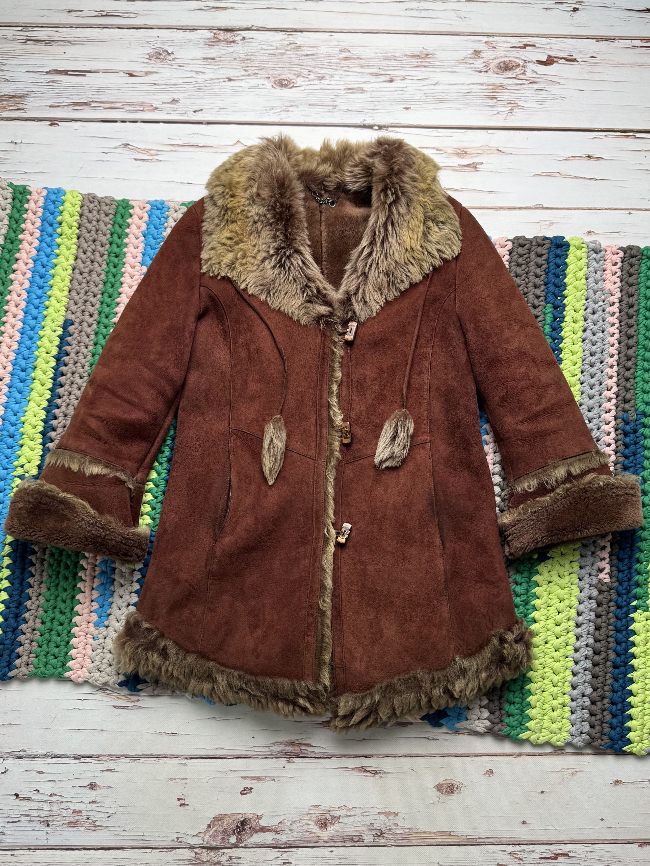 Vintage Vintage Real Sheepskin Coat (ET1)(D15) Size M / US 6-8 / IT 42-44 - 1 Thumbnail