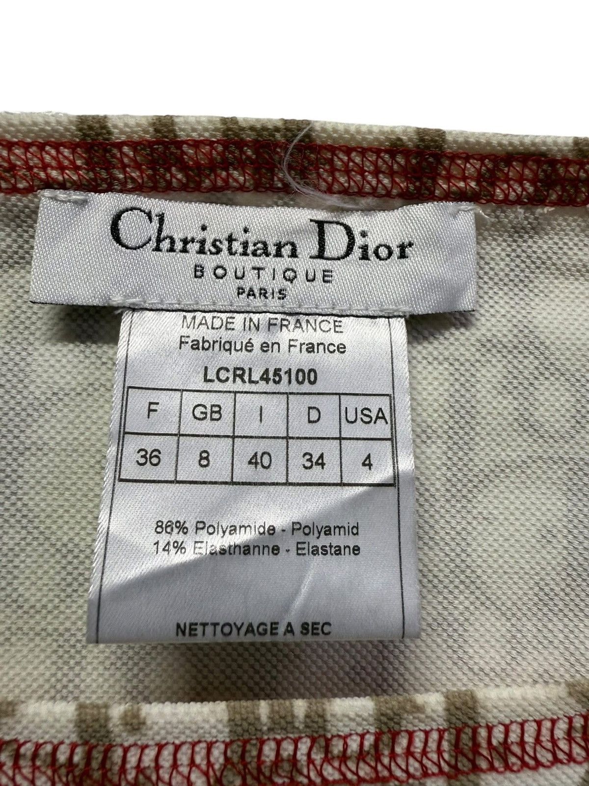 Dior CHRISTIAN DIOR Monogram Crop Top Size XS / US 0-2 / IT 36-38 - 6 Thumbnail