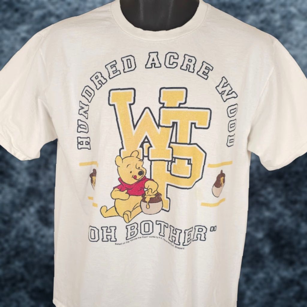 Disney Winnie The Pooh T Shirt Mens Size Large White Disney Hundred Acre Wood Shirt Mens L White Disney Size US L / EU 52-54 / 3 - 1 Thumbnail